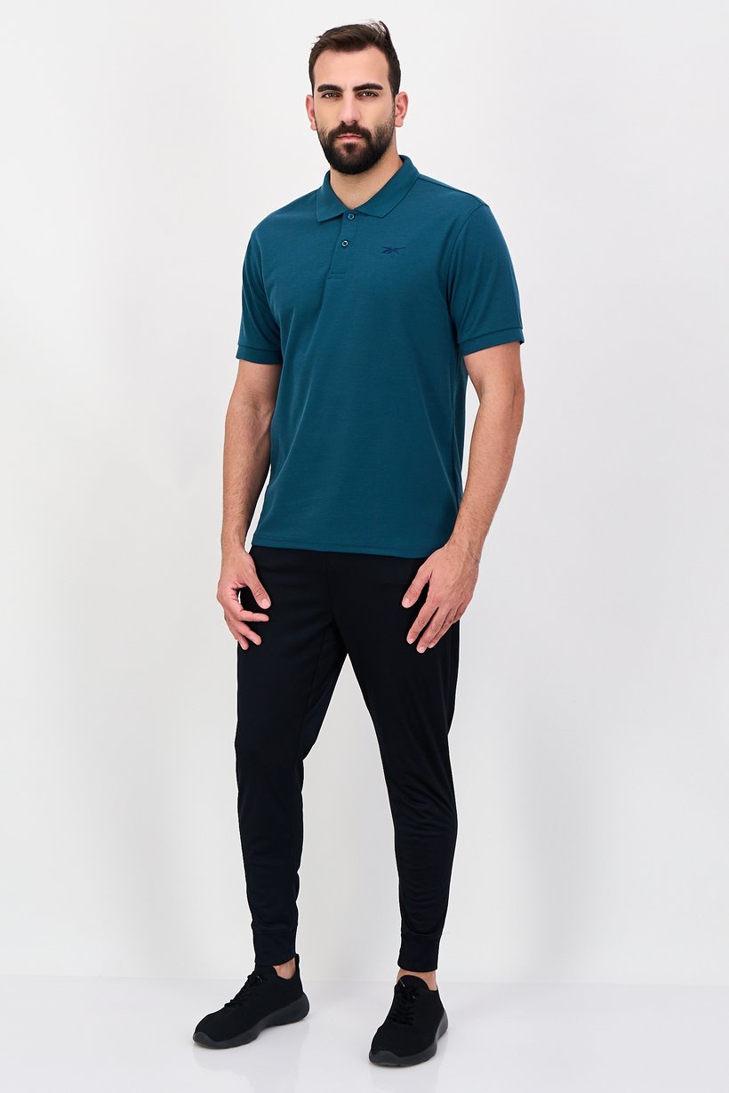 Men Sportswear Fit Short Sleeve Outdoor Polo Shirt, Green