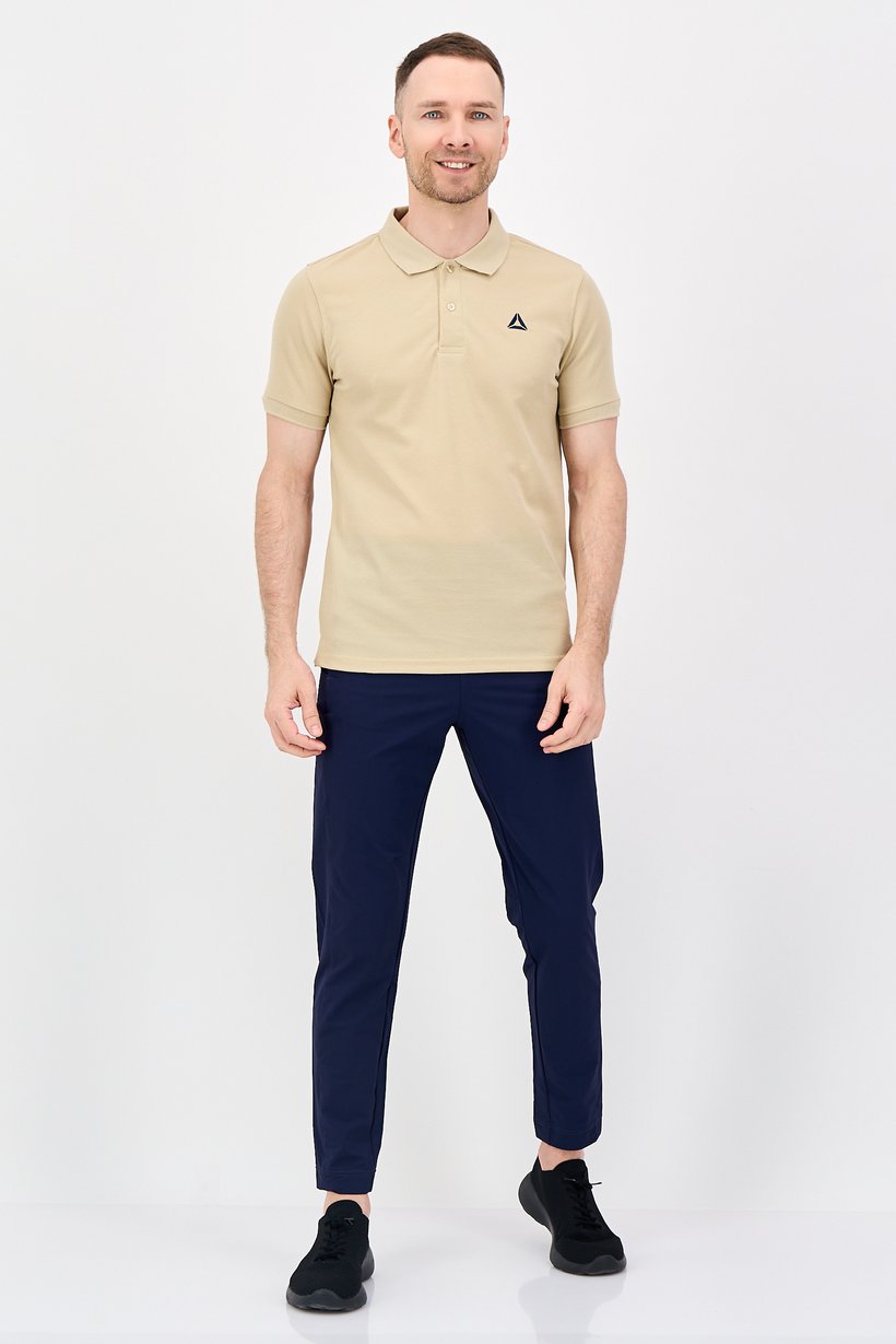 Men Sportswear Fit Short Sleeve Outdoor Polo Shirt, Khaki