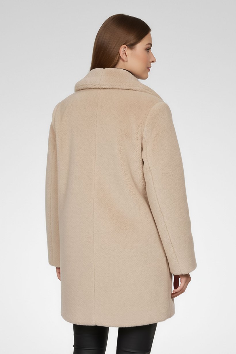 Women Long Sleeve Textured Softshell Jacket, Beige