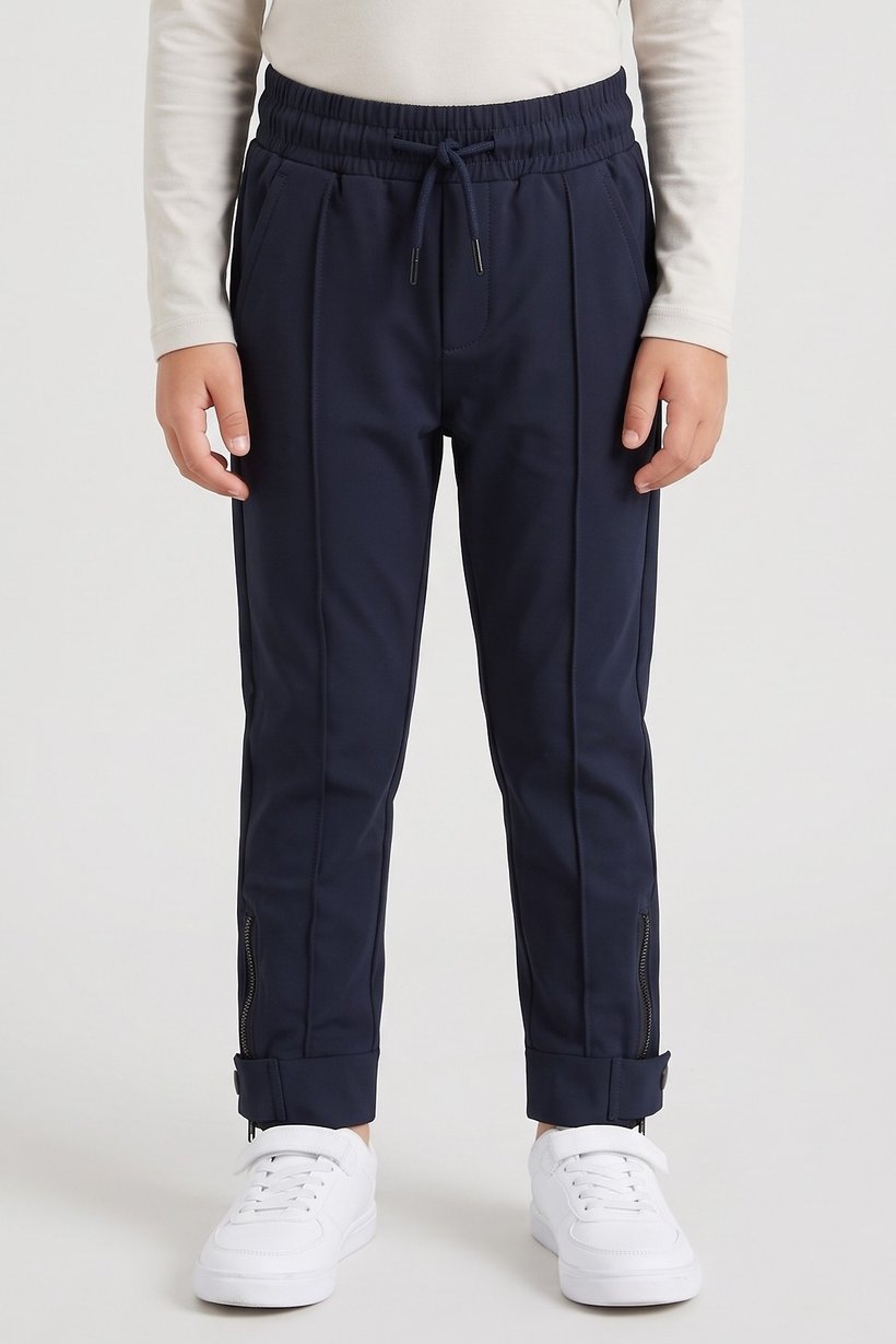 Toddlers Boy Brand Logo Track Pants, Navy Blue