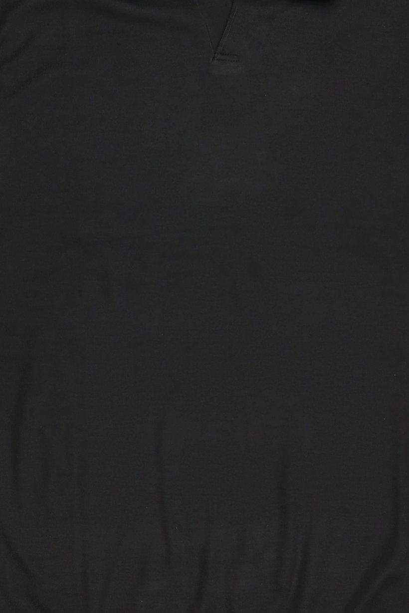 Men Spread Collar Textured Sweater, Black