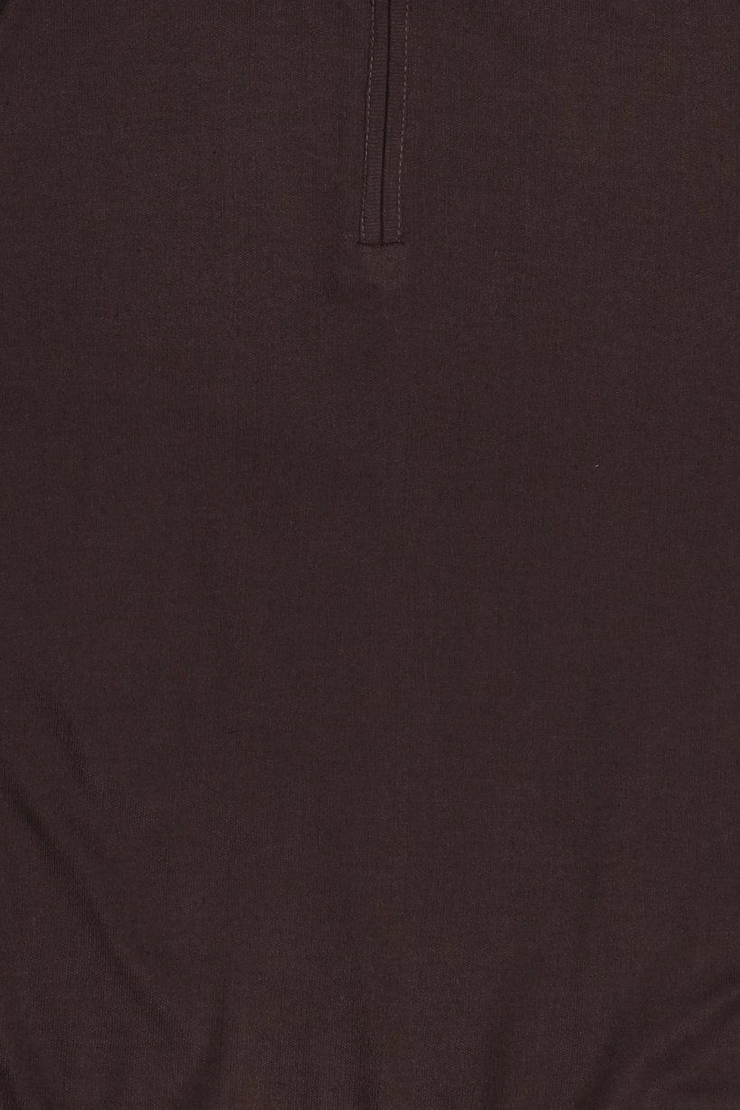 Men High Neck Long Sleeve Textured Sweater, Med Brown