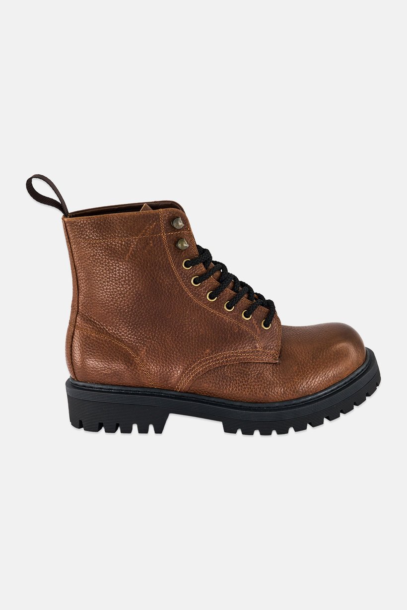 Men Doublezero Lace Up Combat Boots, Brown