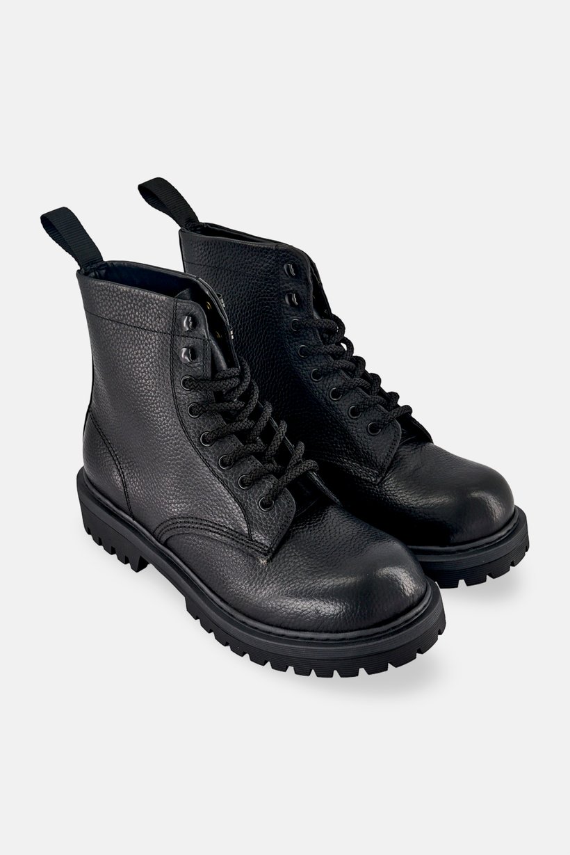 Men Doublezero Lace Up Ankle Boots, Black