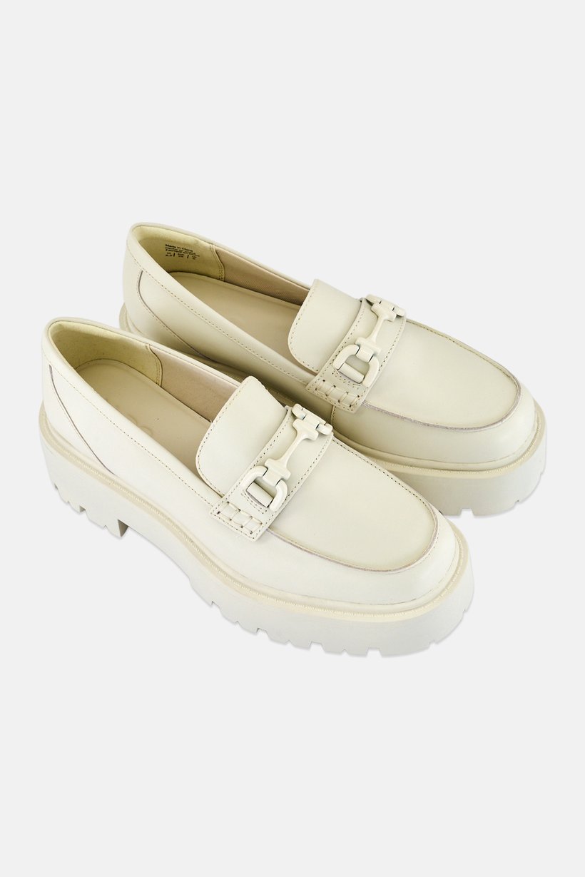 Women Oneameth Slip On Loafer Shoes, White