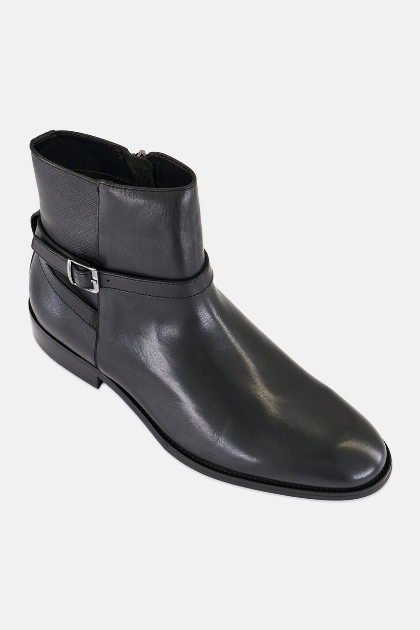 Women Visco Zipper Closure Ankle Boots, Black