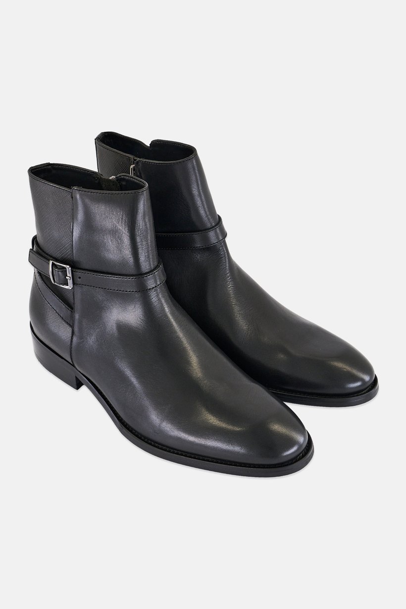 Women Visco Zipper Closure Ankle Boots, Black