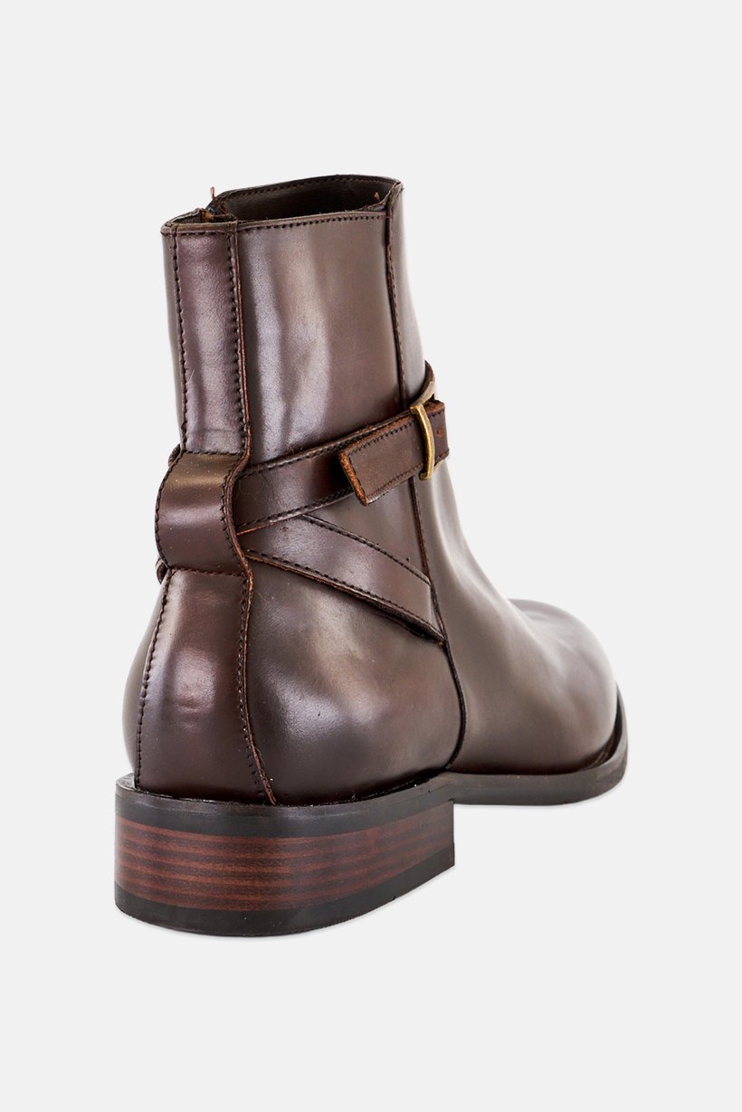 Women Visco Zipper Closure Ankle Boots, Brown