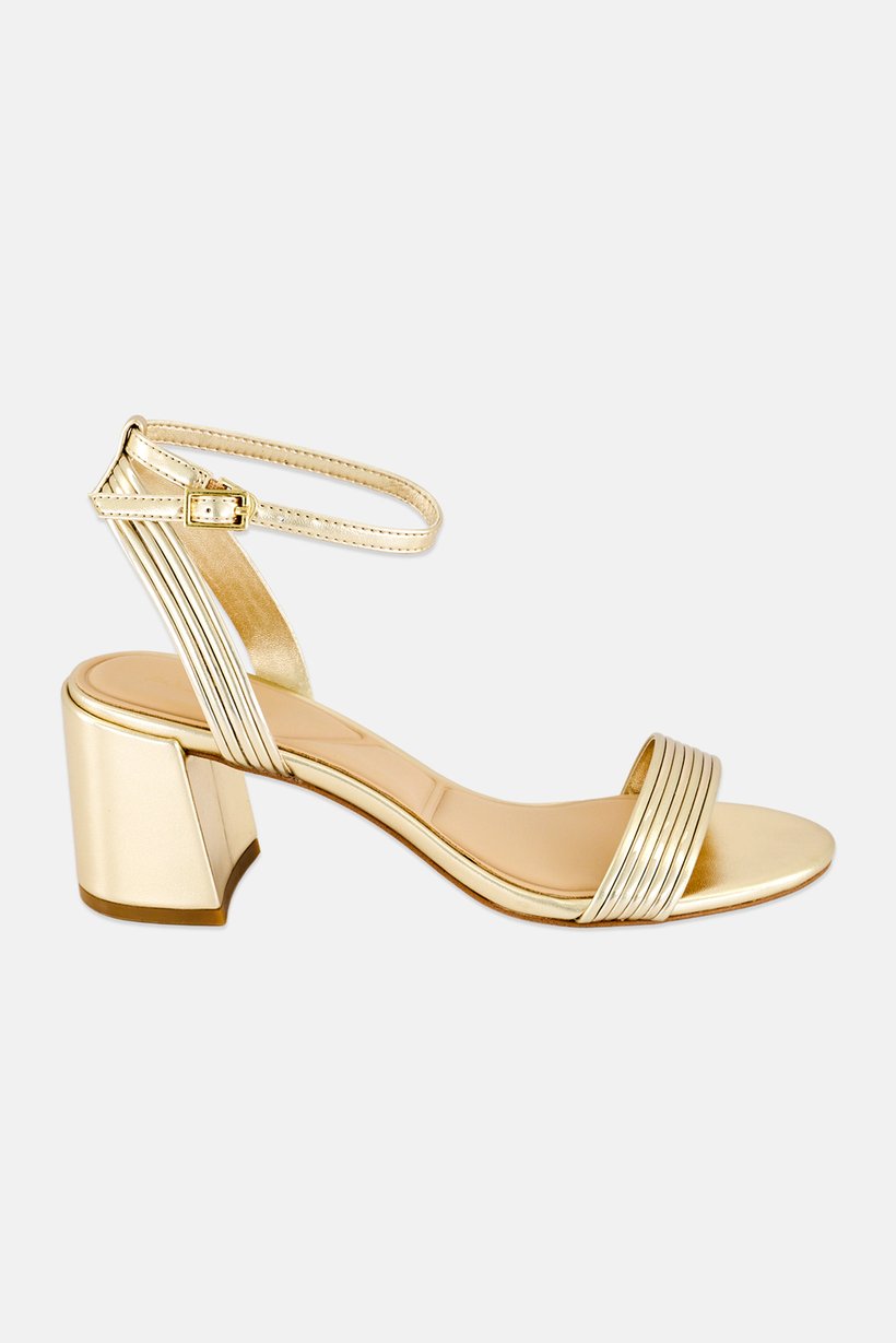 Women Emelda Adjustable Buckle Sandal, Gold