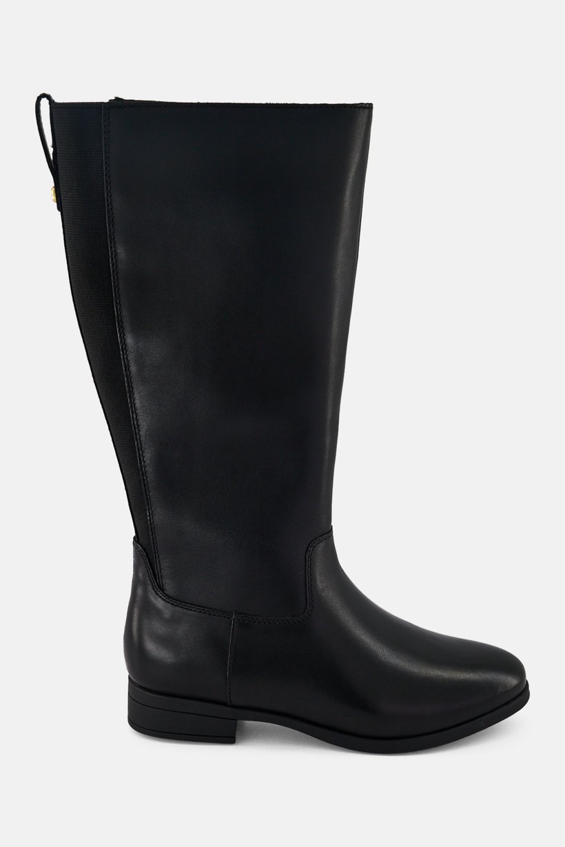Women Wicoenitall Side Zipper Knee-Length Boots, Black