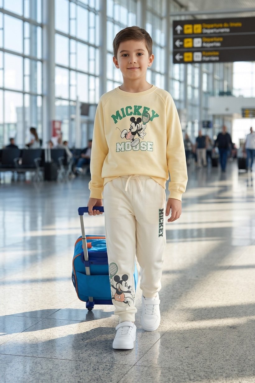 Mickey And Friends Kids Boy 2 Pieces Graphic Print Sweatshirt And Jogger Pants, Multicolor
