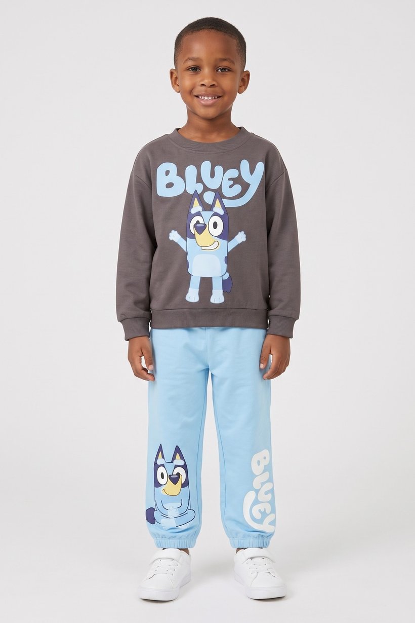 Kids Boy 2 Pcs Graphic Print Long Sleeve Sweashirt And Jogger Set, Multicolor