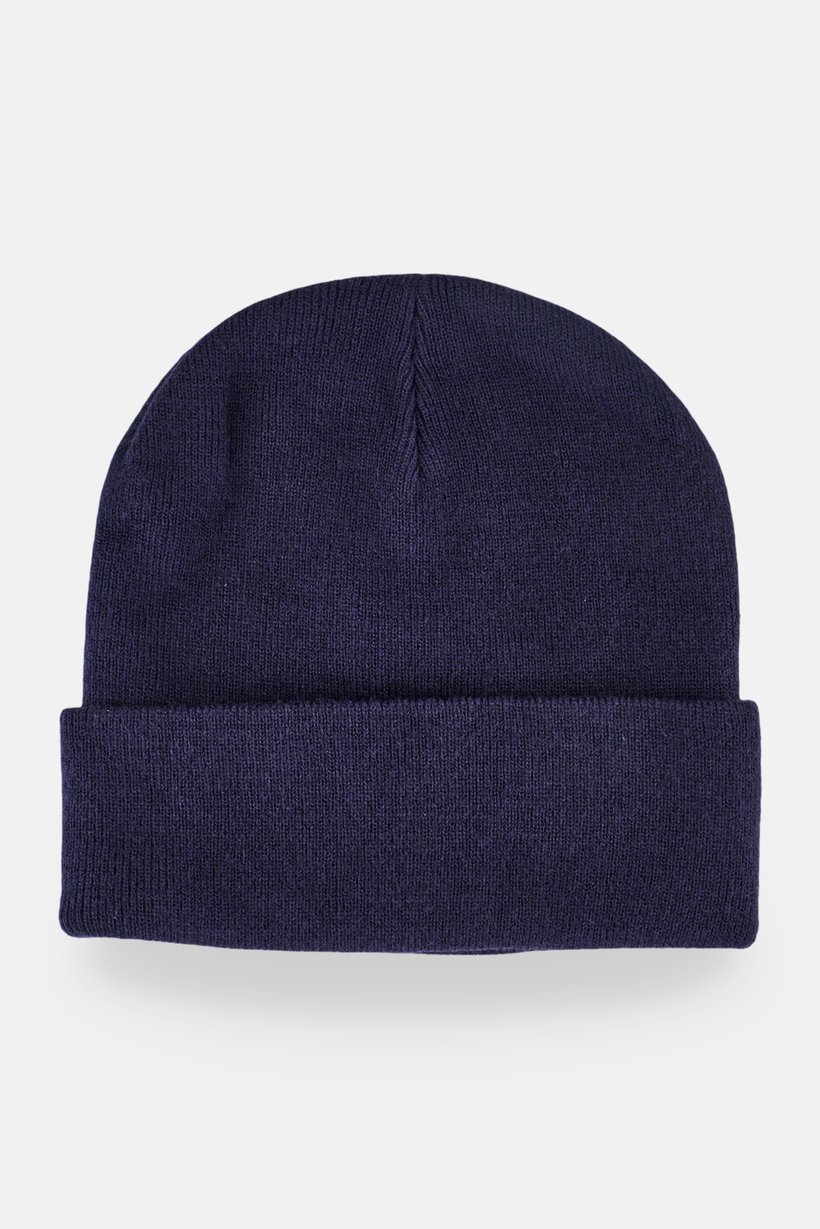 Men Lone Wolf Beanie, Navy