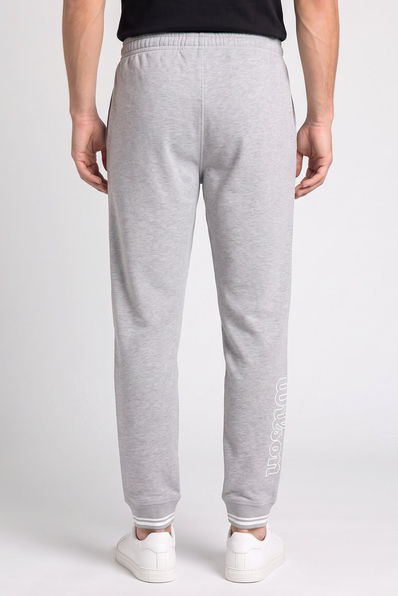 Men Regular Fit Embroidered Logo Jogger Pants, Grey