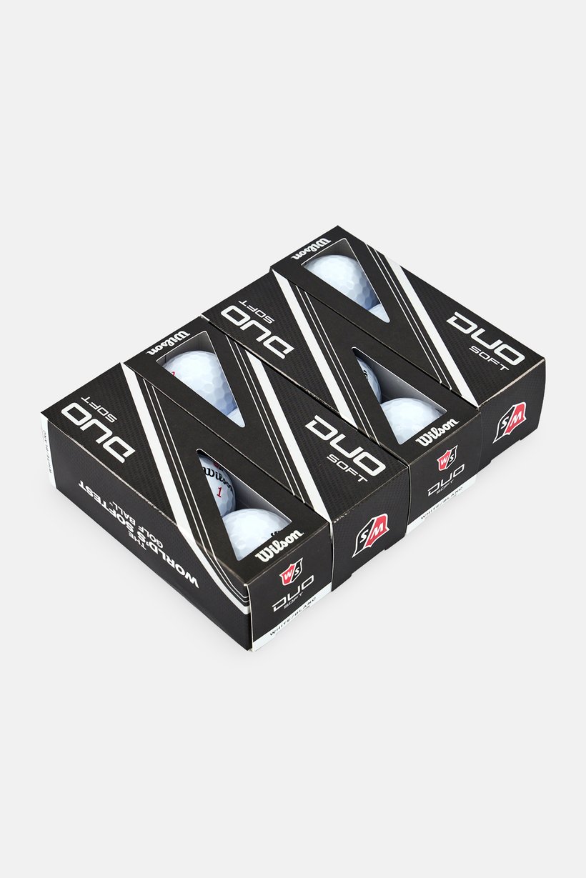12 Pieces Staff Duo Soft Golf Balls, White