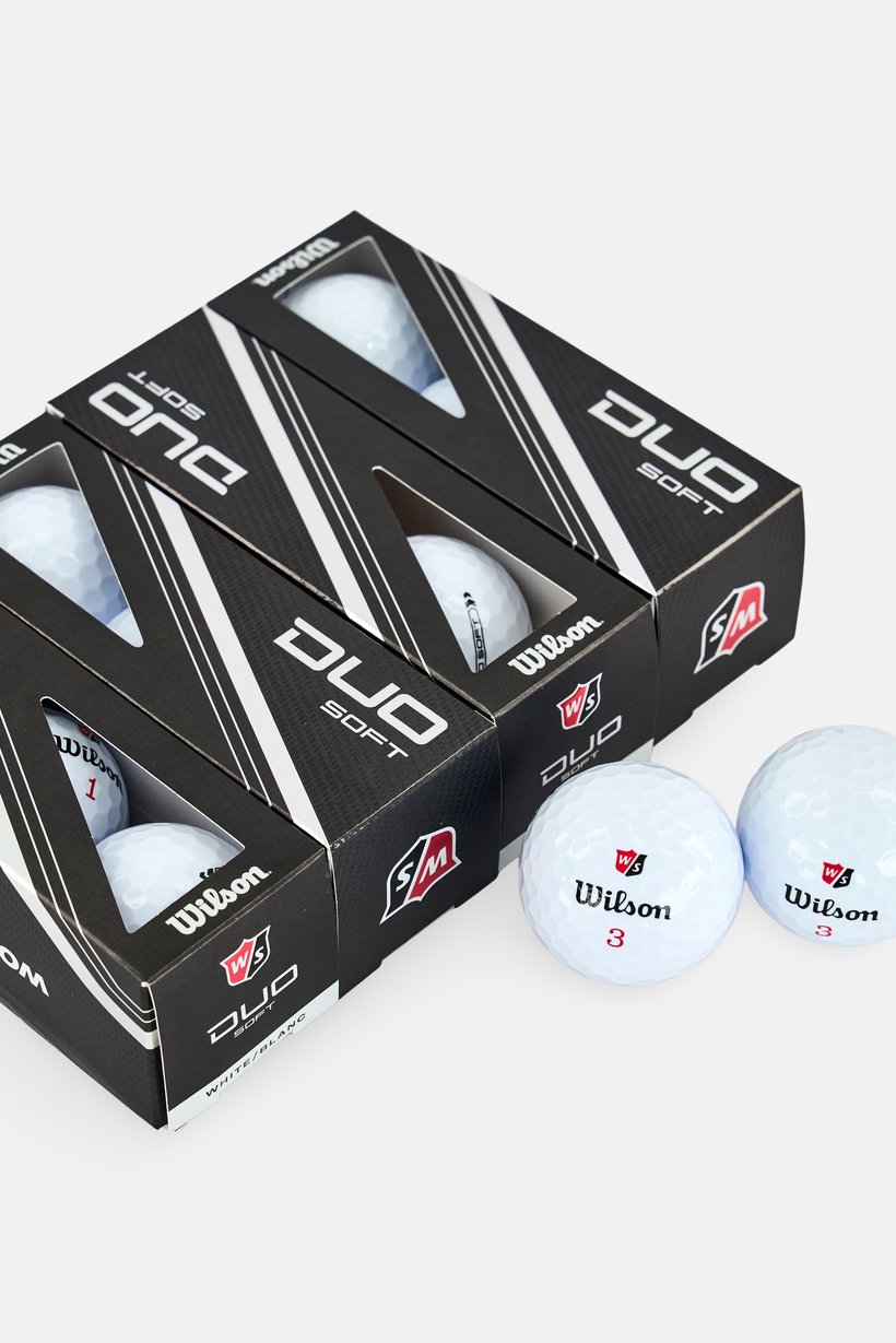 12 Pieces Staff Duo Soft Golf Balls, White