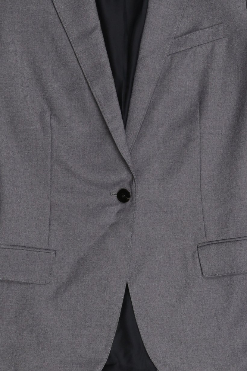 Women Regular Fit Plain Casual Blazer, Grey