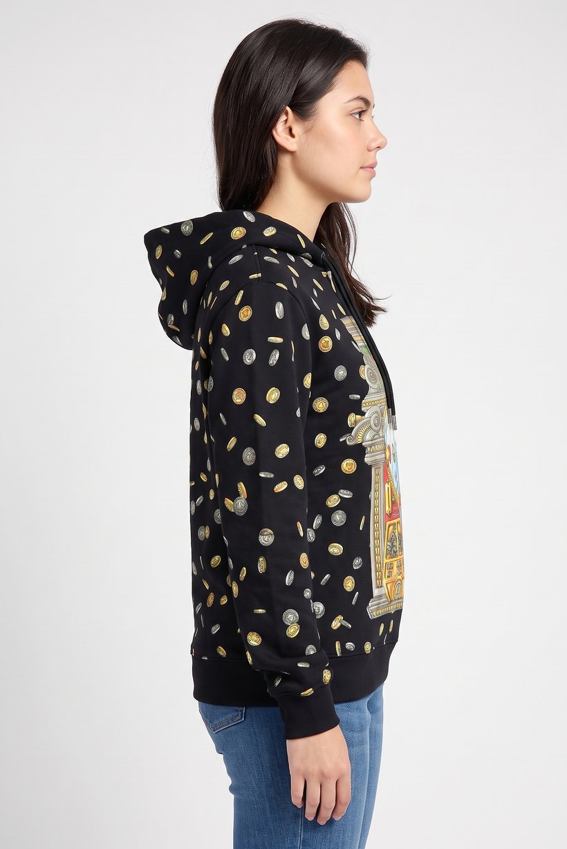 Women Long Sleeve Graphic Print Hoodie, Multicolor