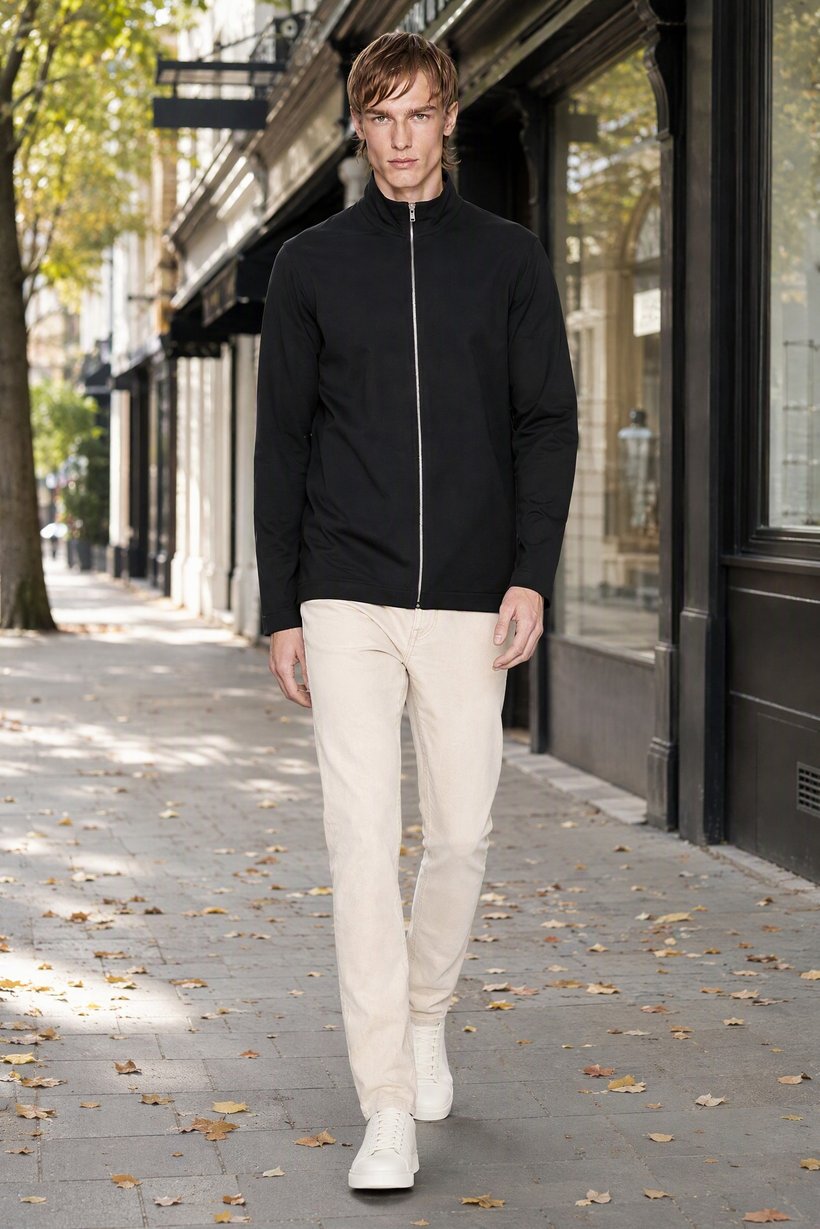 Asos Design Men Plain Jacket Shirt, Black