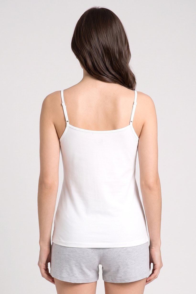 Women 2 Pieces Solid Sleeveless Sleepwear Tank Top, Multicolor