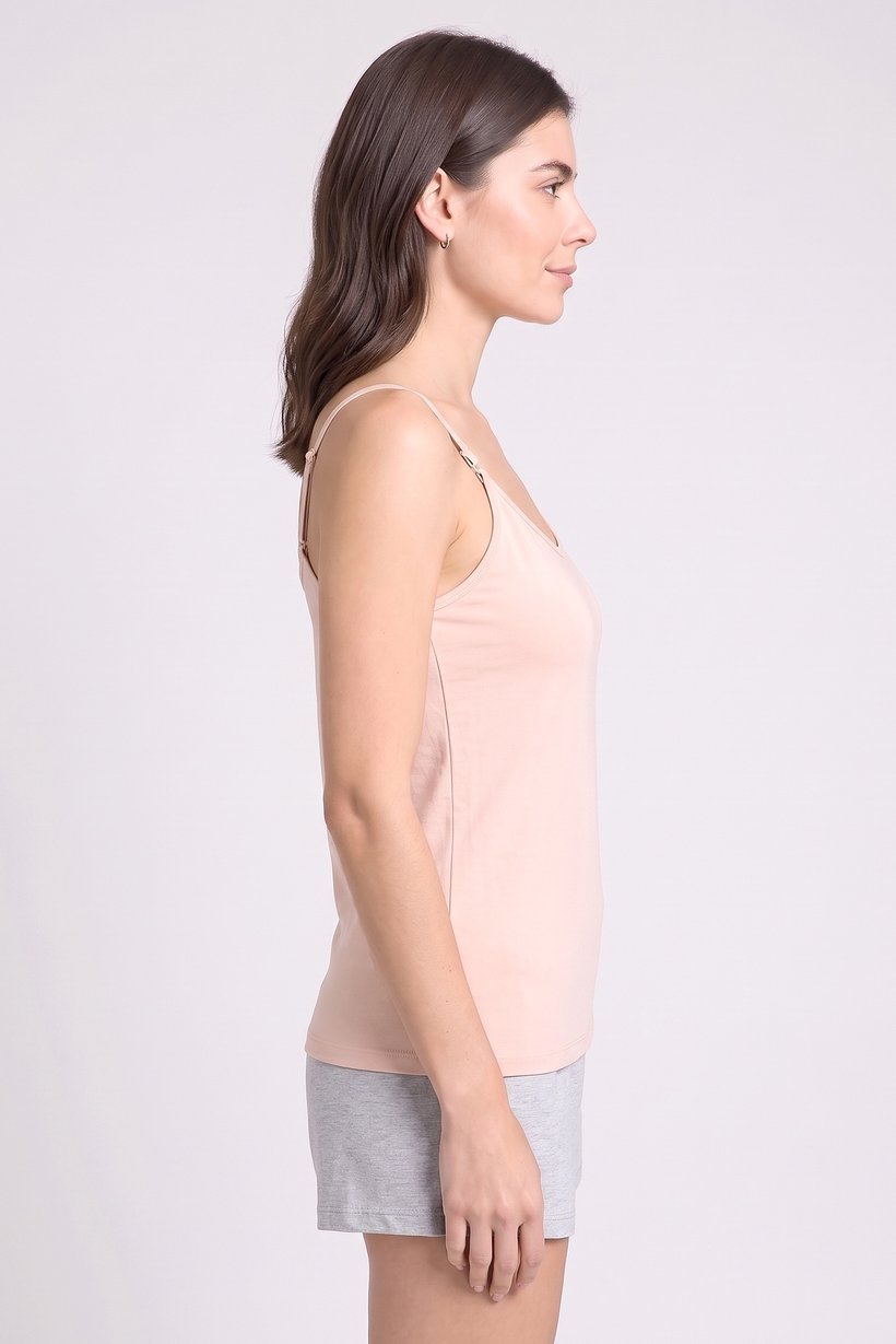 Women 2 Pieces Solid Sleeveless Sleepwear Tank Top, Multicolor