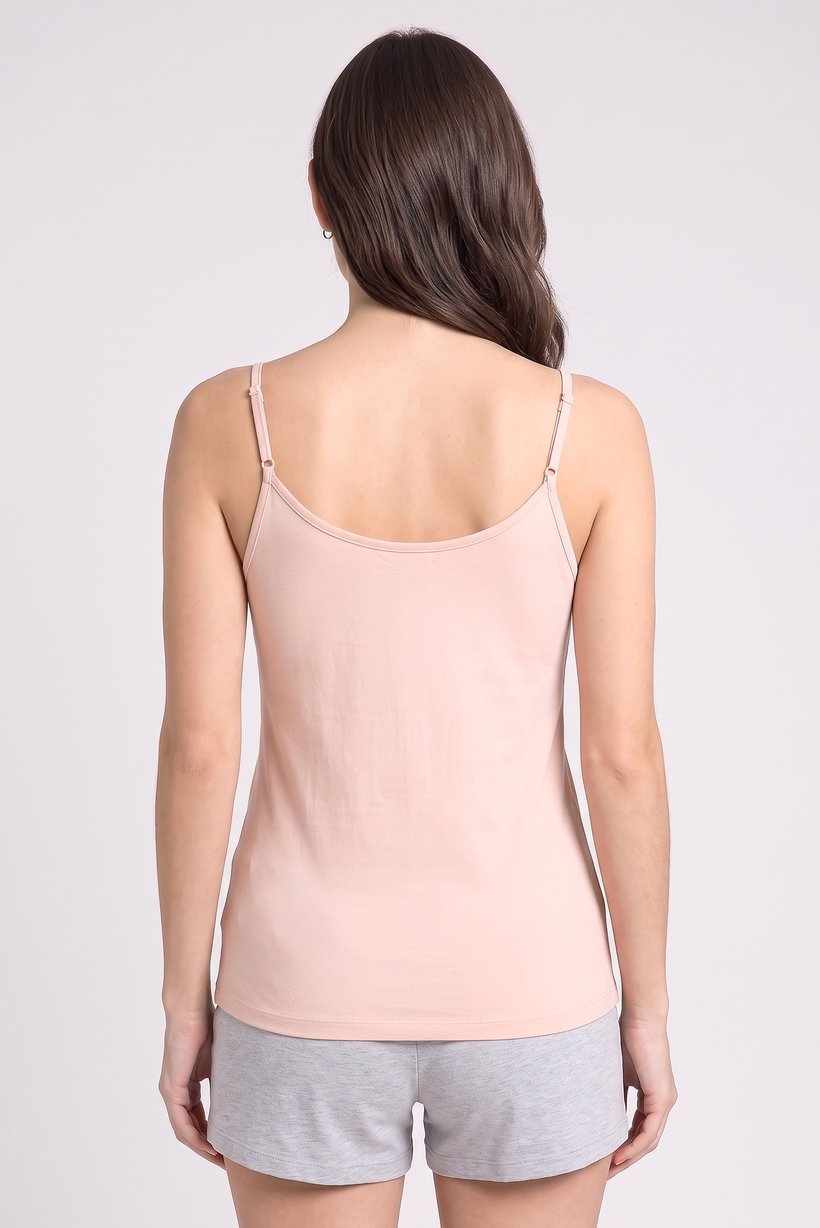Women 2 Pieces Solid Sleeveless Sleepwear Tank Top, Multicolor