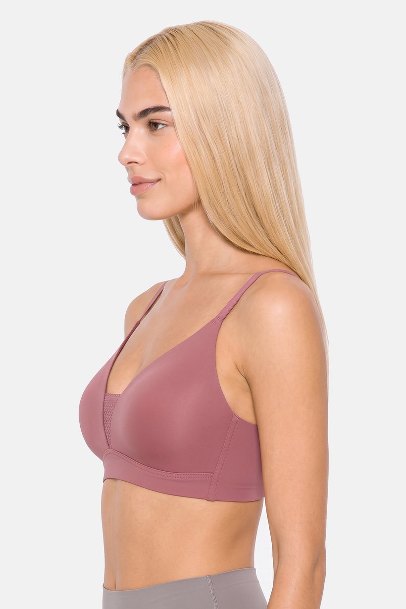 Women Plain Lightly Padded Bra, Mauve