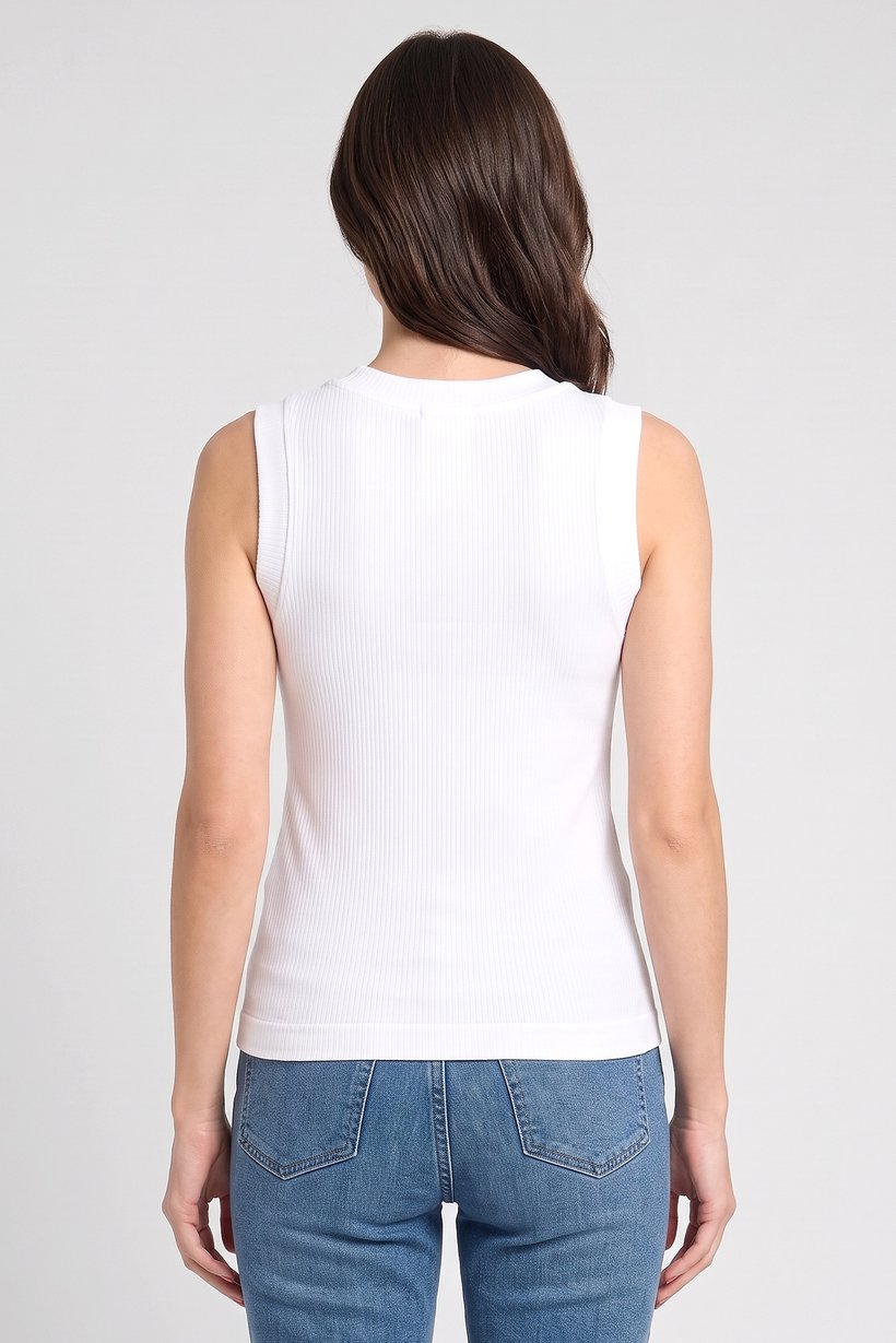 Women Sportswear Fit Sleeveless Outdoor Tank Top, White