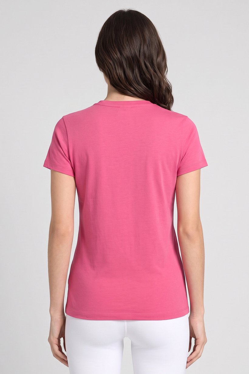 Women Sportswear Fit Short Sleeve Outdoor T-Shirt, Pink