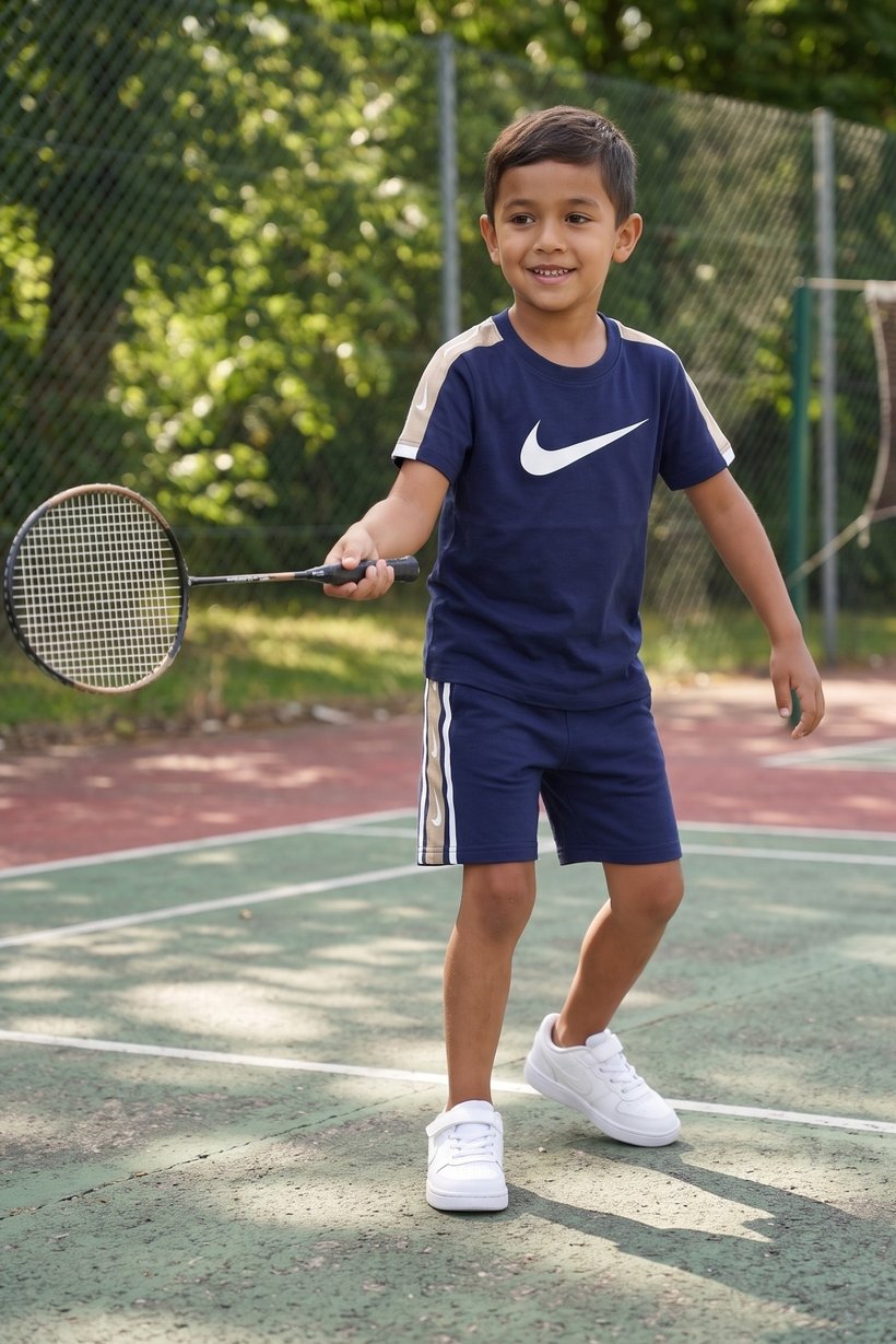 Toddlers Boy 2 Pieces Short Sleeve Outdoor T-Shirt And Shorts Set, Navy