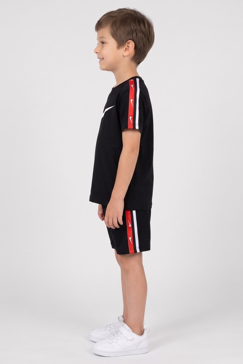 Kids Boy Short Sleeve T-Shirt And Shorts Outdoor Set, Black