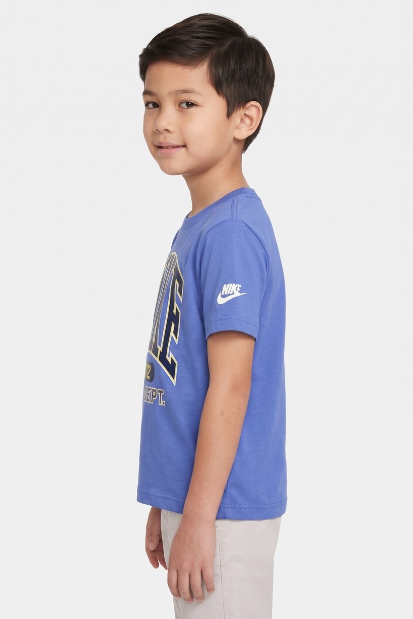 Kids Boy Sportswear Fit Short Sleeve Outdoor T-Shirt, Blue