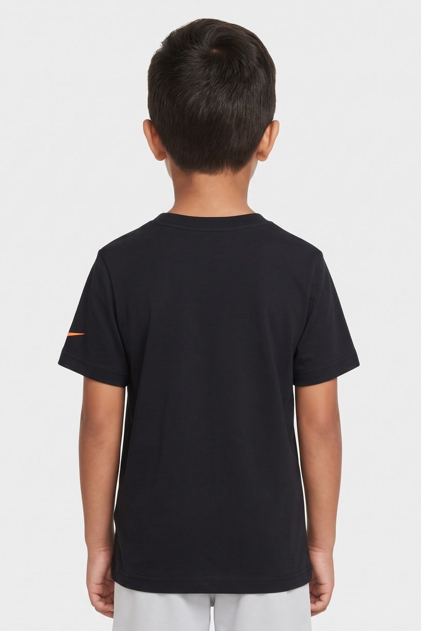 Kids Boy Sportswear Fit Short Sleeve Outdoor T-Shirt, Black