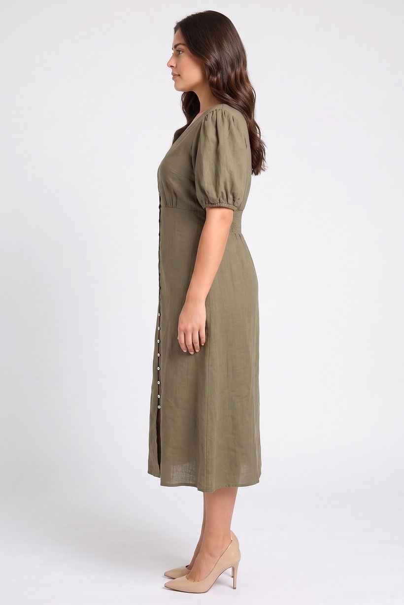 Women Heather Maxi Dress, Olive