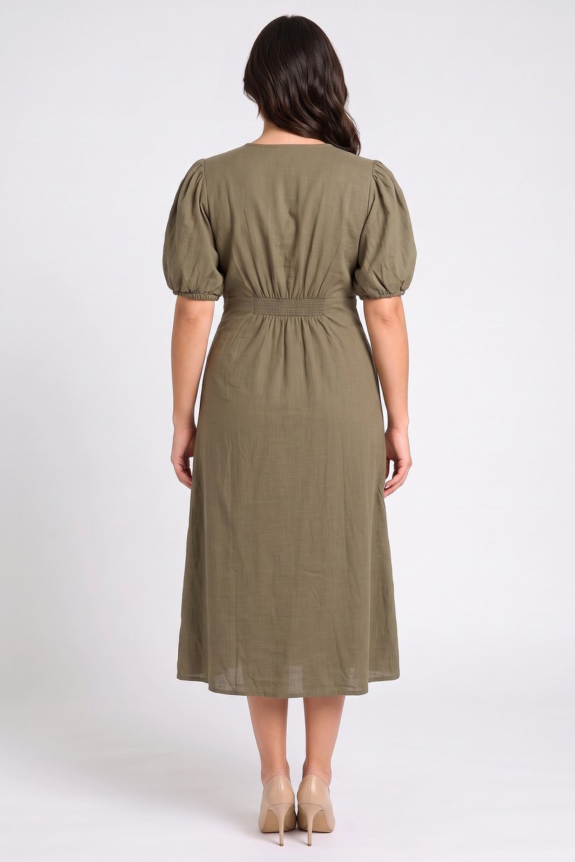 Women Heather Maxi Dress, Olive