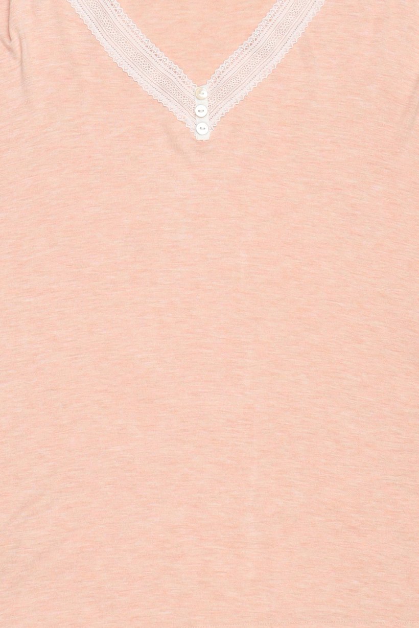 Women 2 Pieces Heather Top And Bottom Pyjama Set, Heather Pink