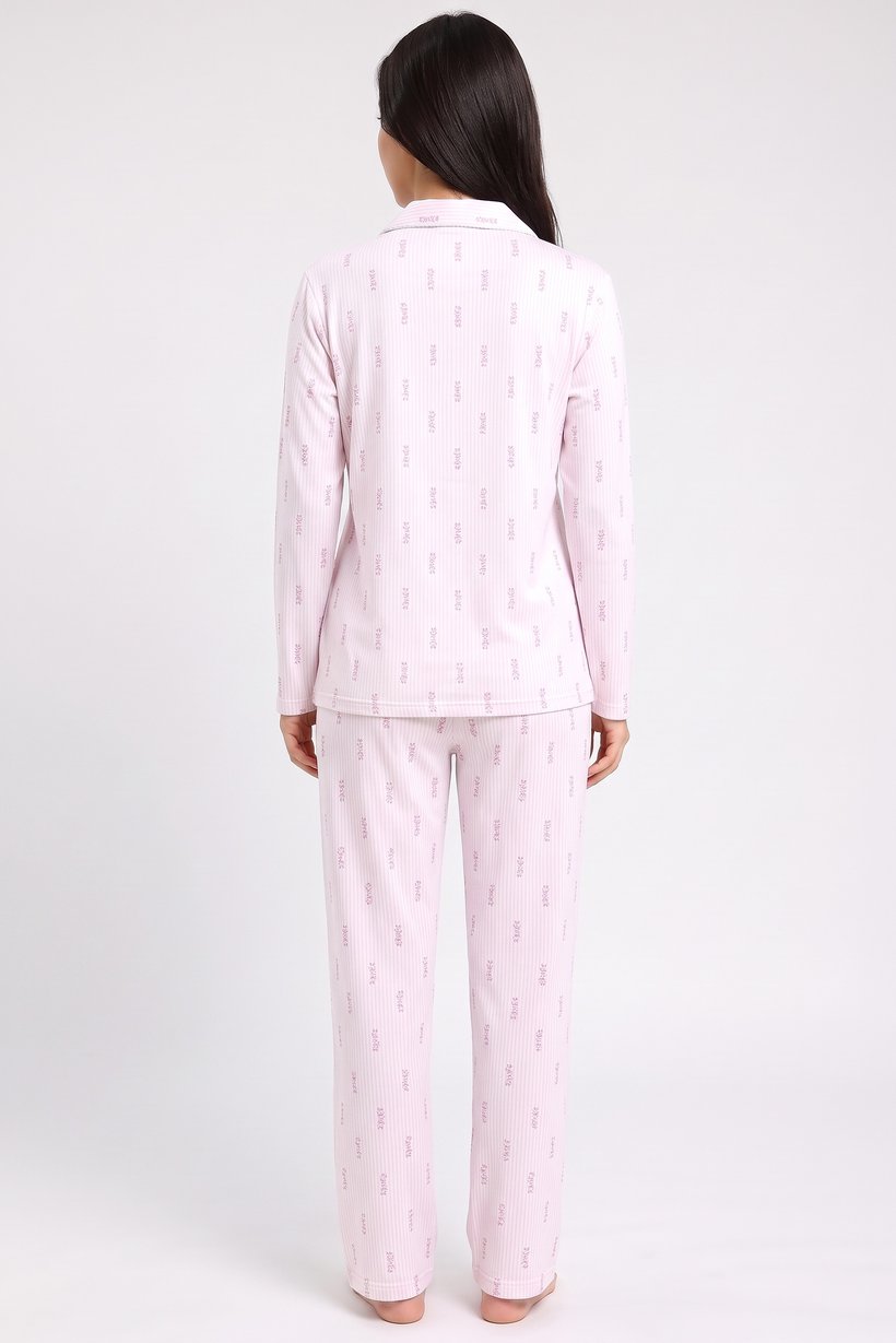 Women 2 Pcs Floral Print Long Sleeve Pyjama Top And Pants Set, Multicolor