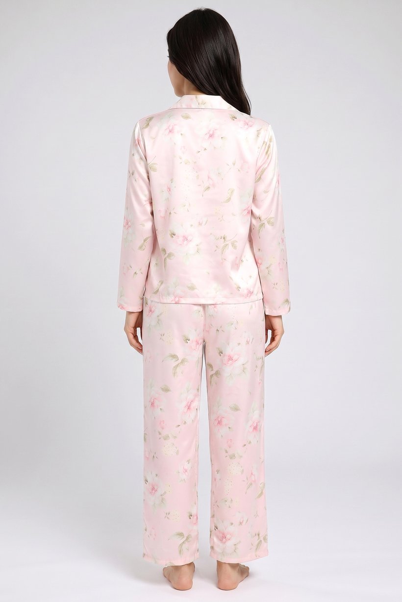 Women 2 Pieces Floral Print Long Sleeve Top And Pants Pyjama Set, Multicolor