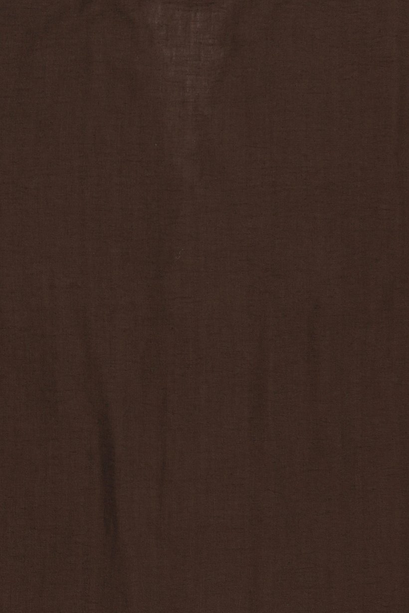 Women V-Neck Long Sleeve Embroidered Shirt,  Dark Brown