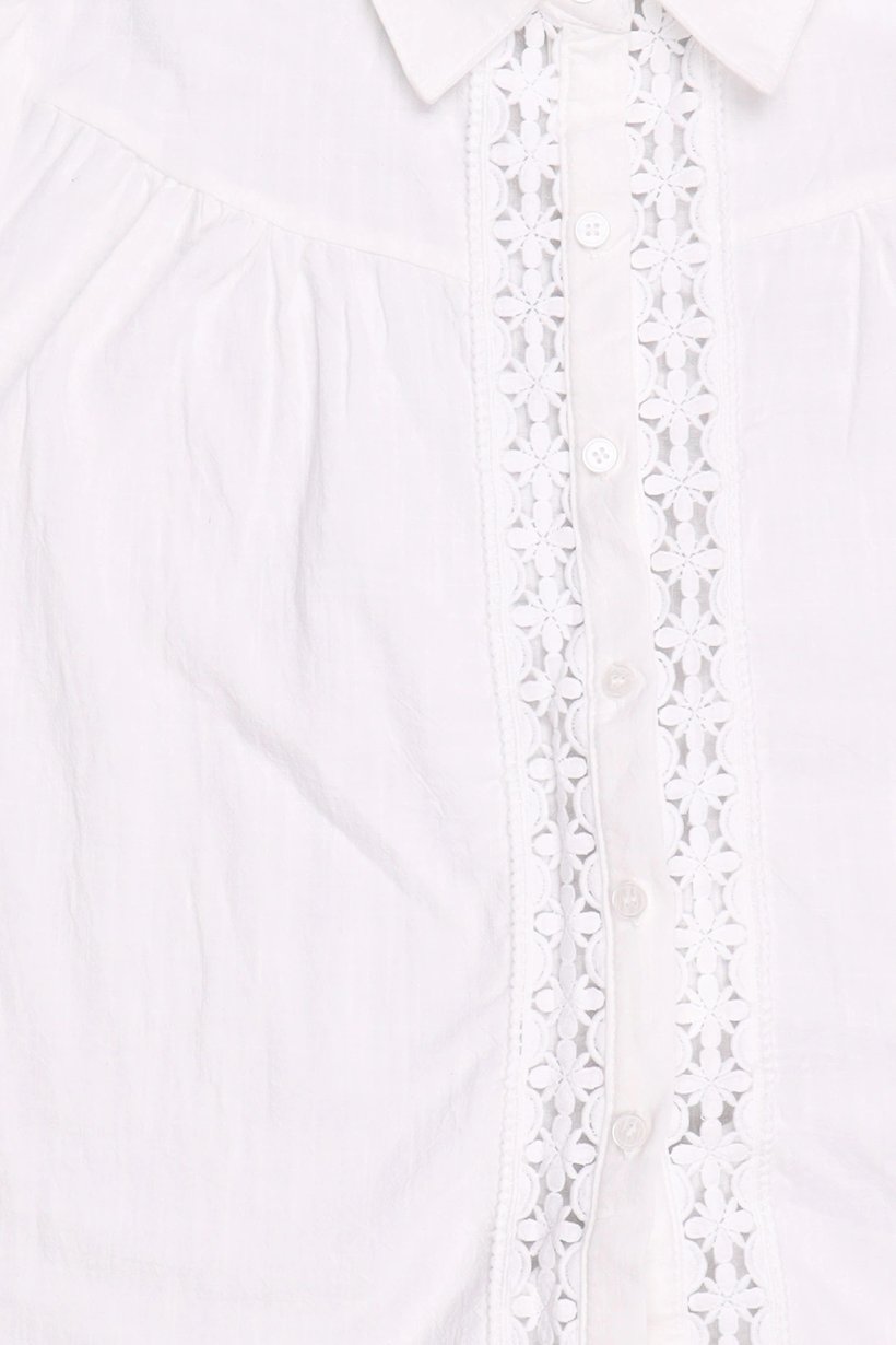Women Regular Fit Long Sleeve Textured Shirt, White
