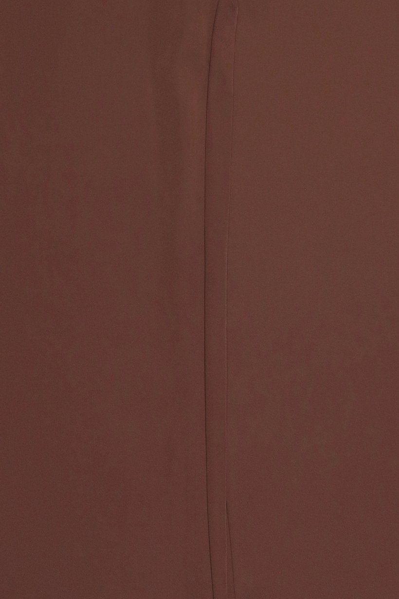 Women Regular Fit Plain Wide Leg Pants, Brown