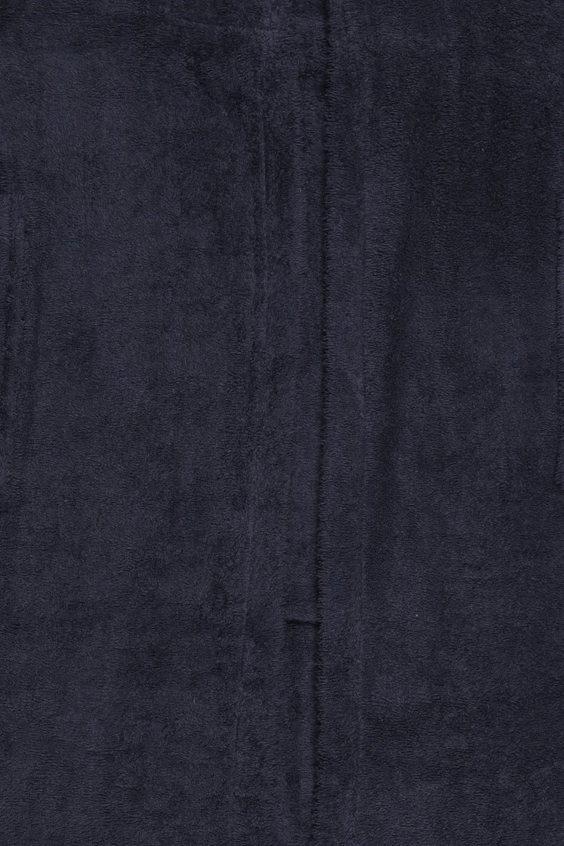 Men Textured Bath Robe, Dark Navy