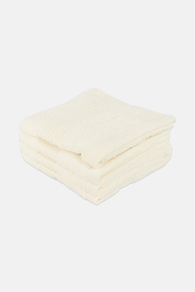 4 Pieces Hand Towel Set, White