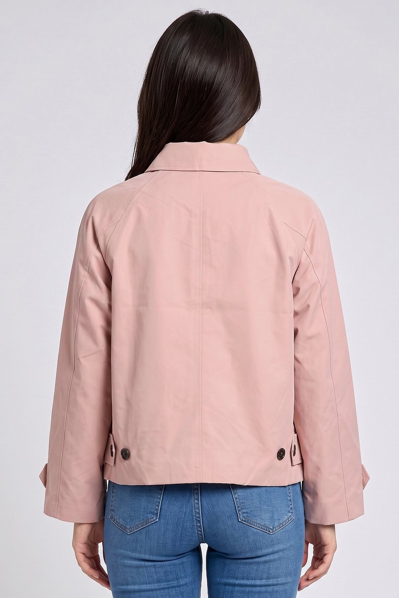 Women Plain Motorcycle Jacket, Pink