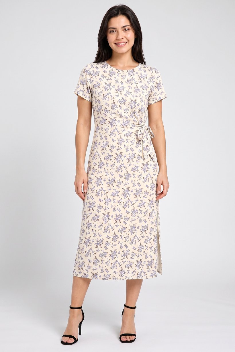 Women Floral Print Maxi Dress, Multicolor