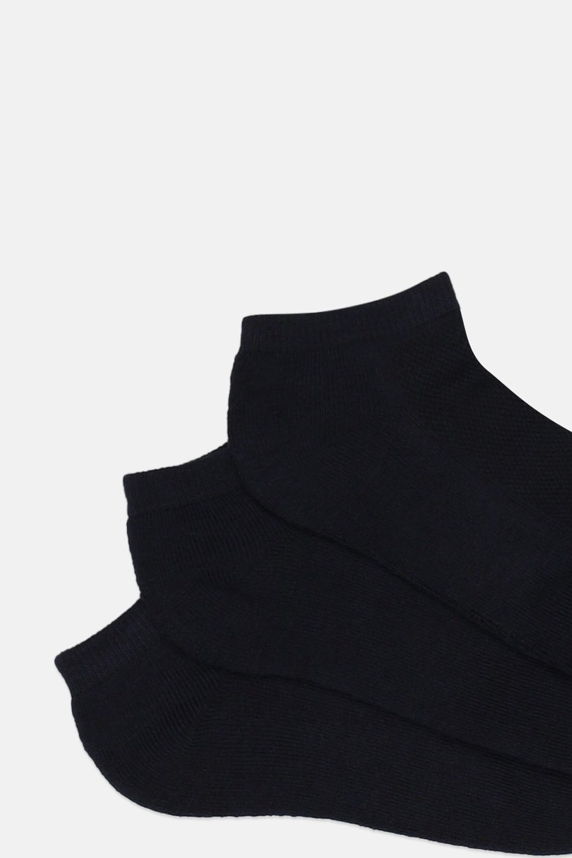 Women 10 Pairs Brand Logo No Show Socks, Midnight Navy