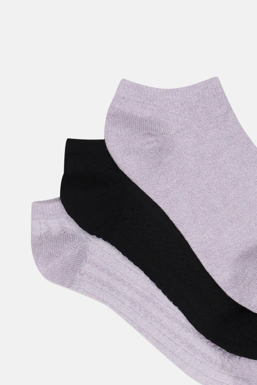 Women 10 Pairs Plain Quarter Socks, Multicolor