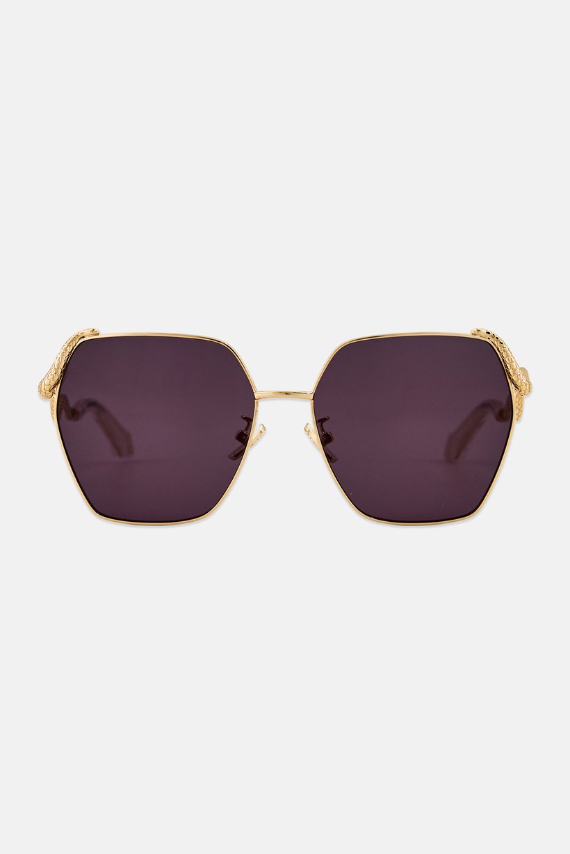 Women SRC035M 590300 Geometric Sunglasses, Gold