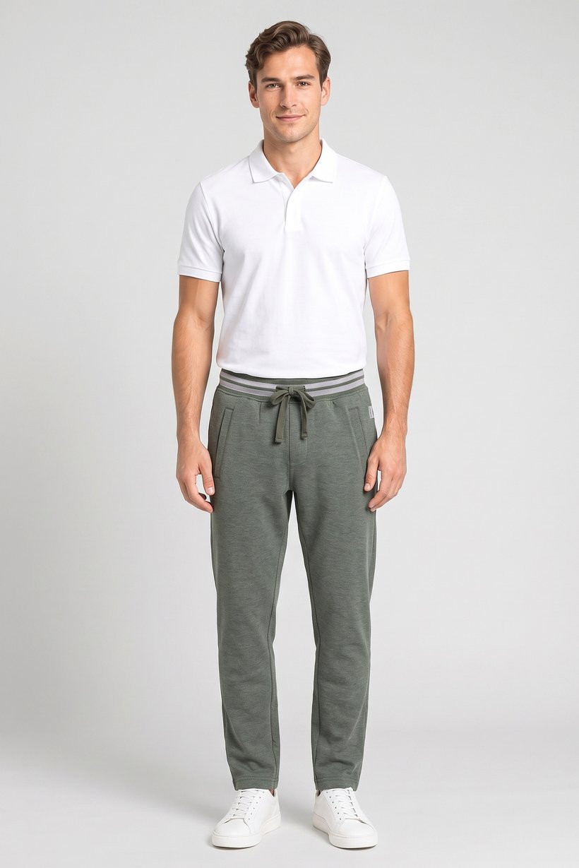 Men Regular Fit Outdoor Sweatpants, Sage Green