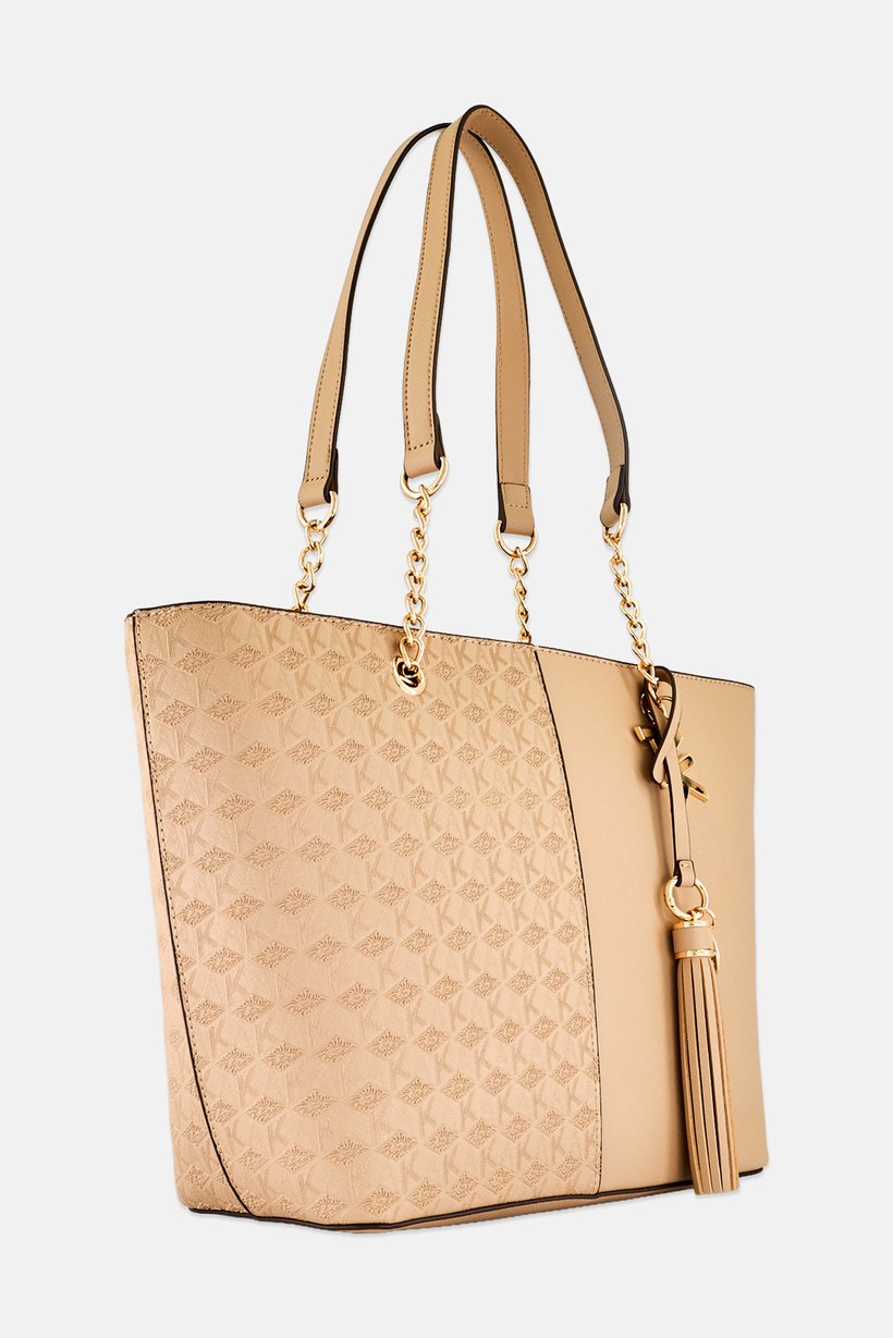 Women Textured Tote Bag, Tan